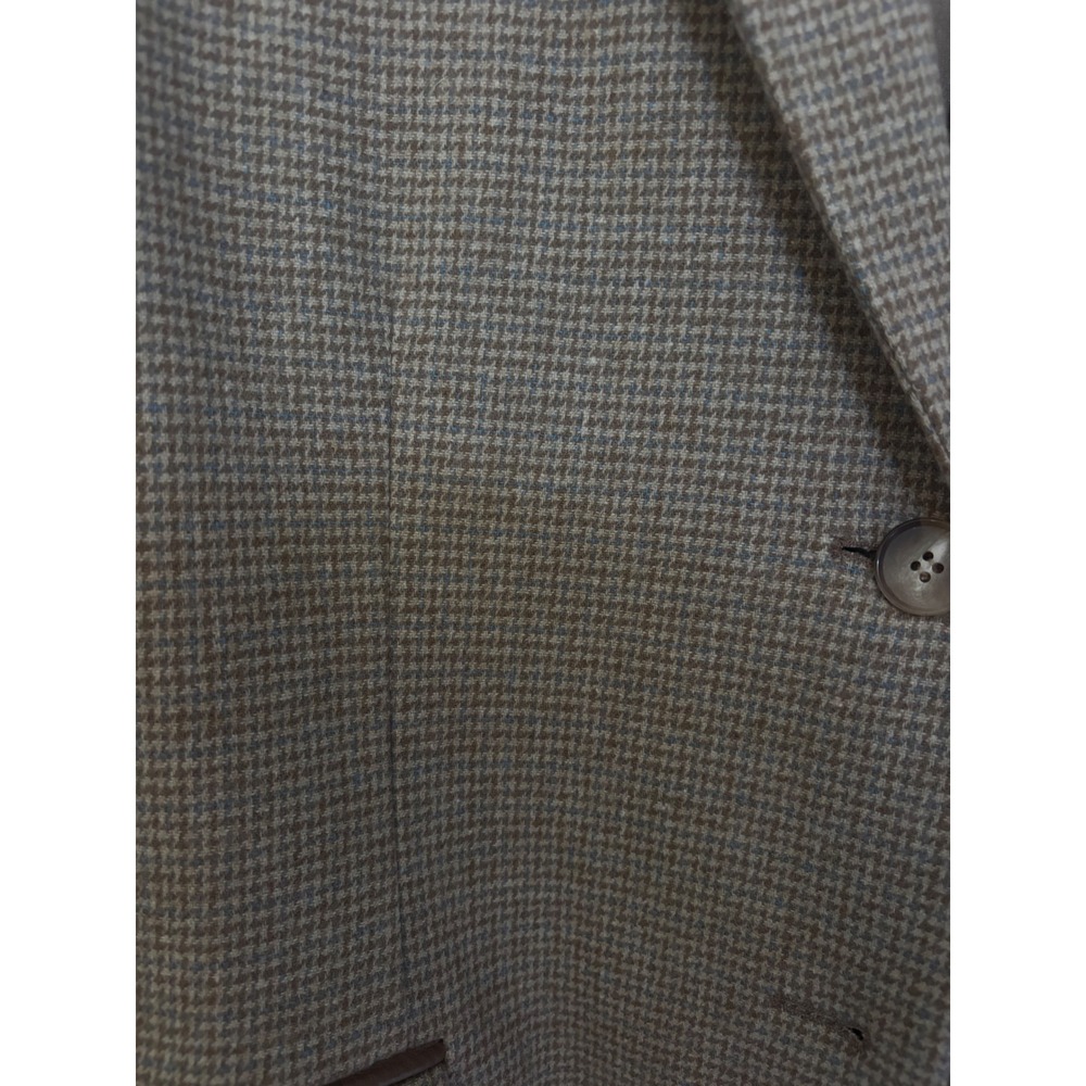 Pendleton Womens Brown Houndstooth 100% Virgin Wool Blazer Jacket Size 14 - Picture 3 of 5